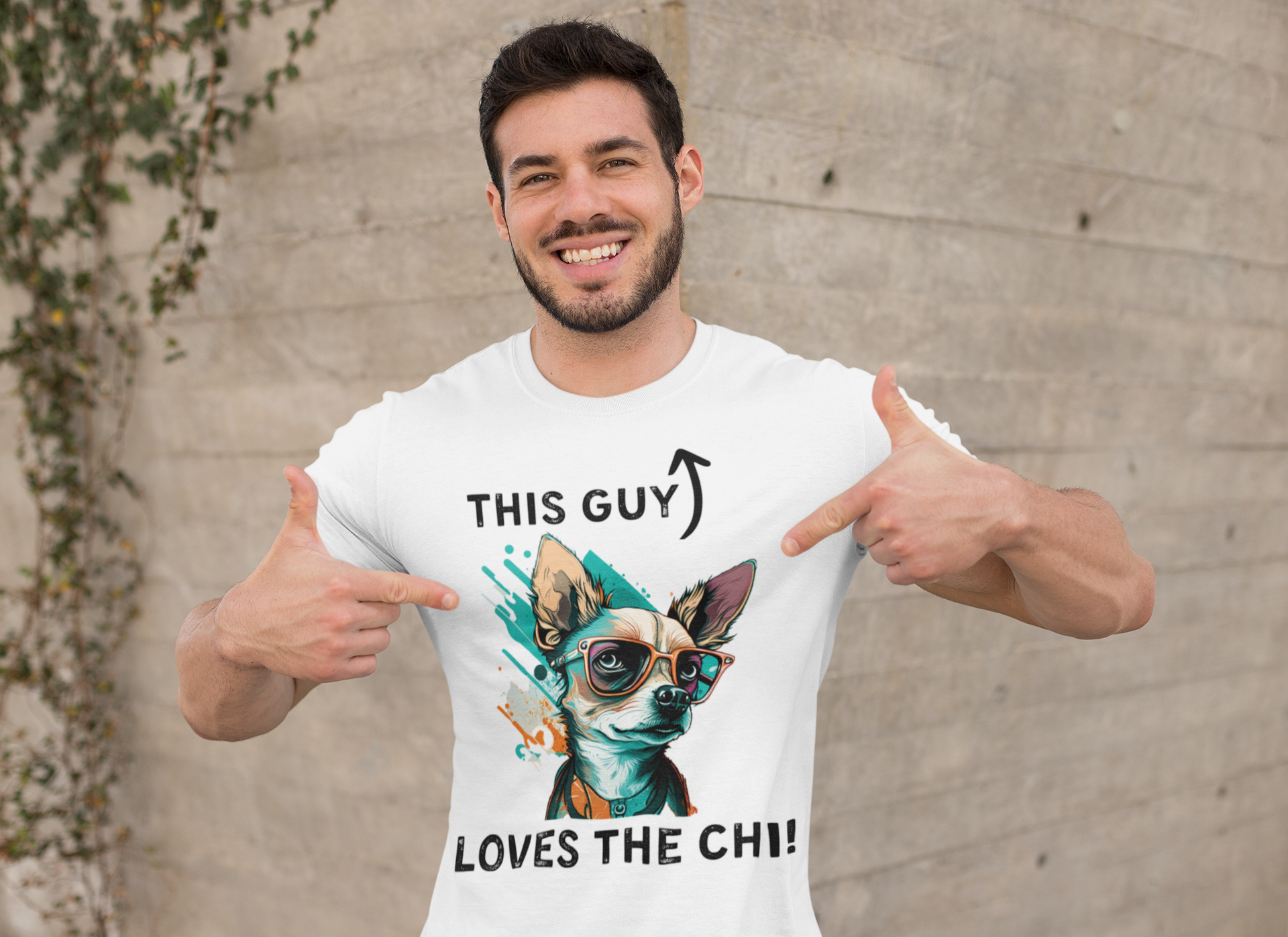 Man wearing this guy loves the chi t-shirt